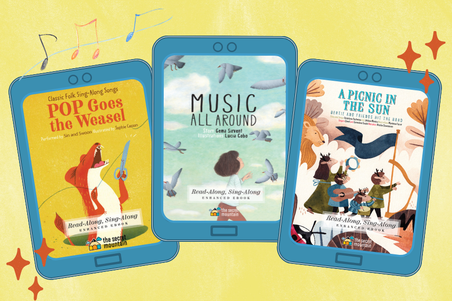 Read along and sing along to The Secret Mountain’s children’s picture books in interactive ebook and audiobook formats.