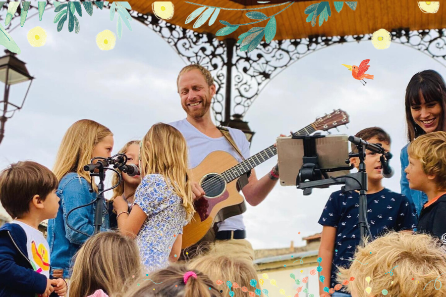 Get to know Aaron and Julie Harris, the singer-songwriters behind the musical picture book, and learn why songs are a great way to learn languages.