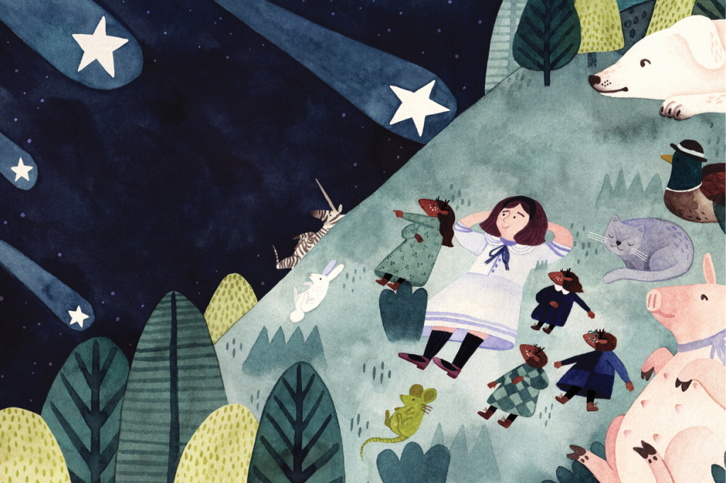 You’re invited to A Feast Beneath the Moon, the jam-packed sequel to A Picnic in the Sun by Christiane Duschense and Jérôme Minière.